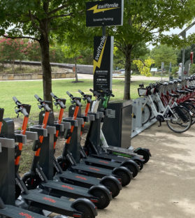 Swiftmile Scooter Parking and Charging station in Austin, TX
